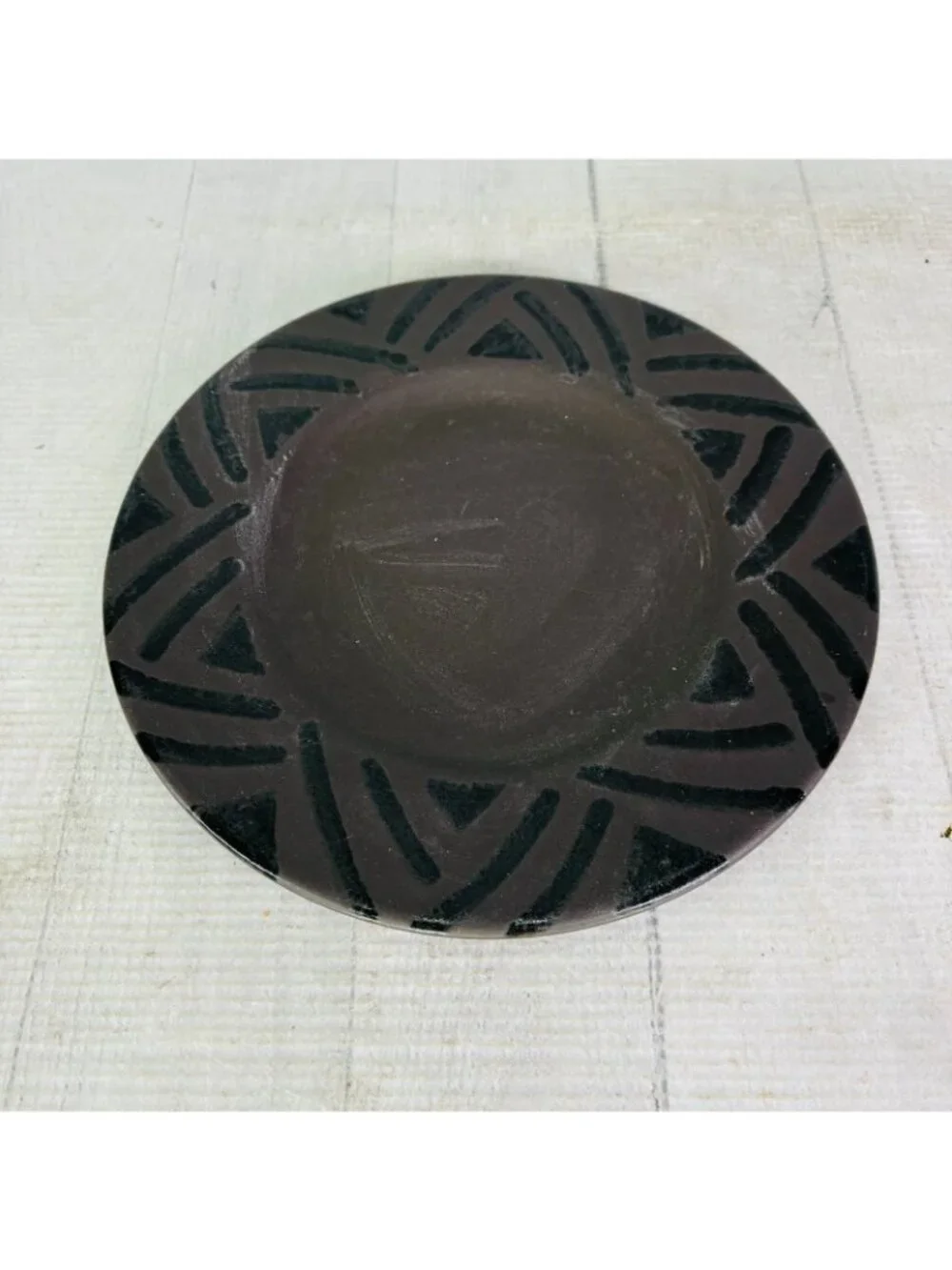 Pfaltzgraff MIDNIGHT SUN  Black Glossy Design Stoneware 8 1/8